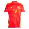 Original Fußballtrikot Spanien Lamine Yamal 19 Heimtrikot EURO 2024 Für Herren